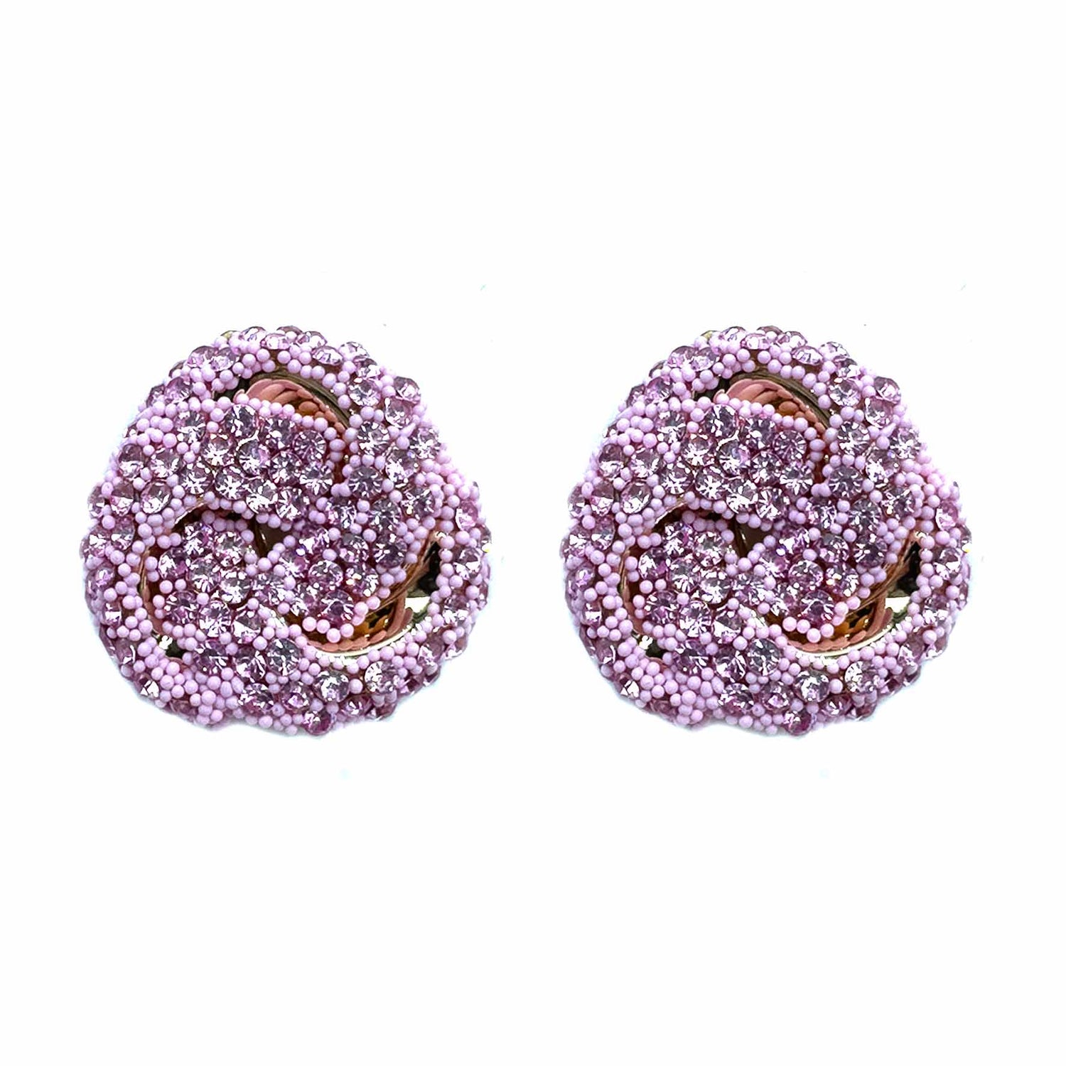 Palestro Milano Orecchini Pink Nodo di zirconi
