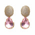 Palestro Milano Orecchini Pink Pavè con pietra a goccia