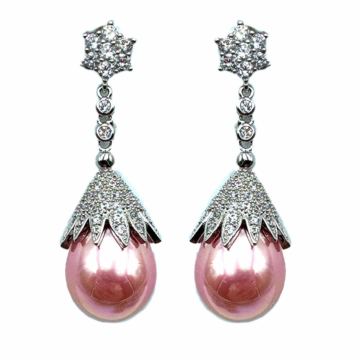 Palestro Milano Orecchini Pink Perle Reali