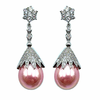 Palestro Milano Orecchini Pink Perle Reali