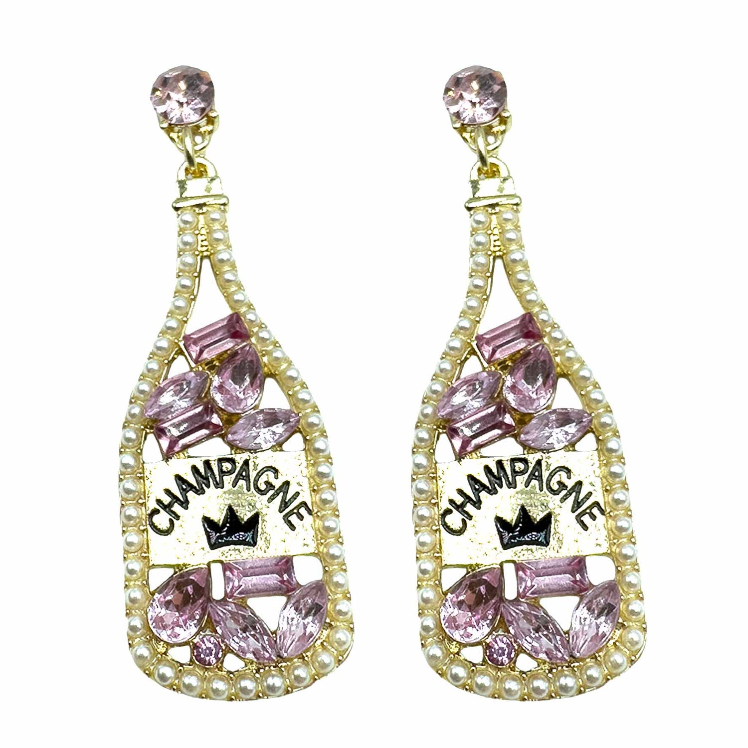 Palestro Milano Orecchini Pink Perline Bollicine di champagne