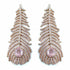 Palestro Milano Orecchini Pink Piume di pavone pavè