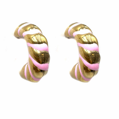 Palestro Milano Orecchini Pink Semicerchi Colorati