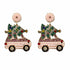 Palestro Milano Orecchini Pink Xmas Car