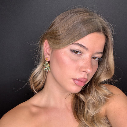 Palestro Milano Orecchini Pino con palline di Natale