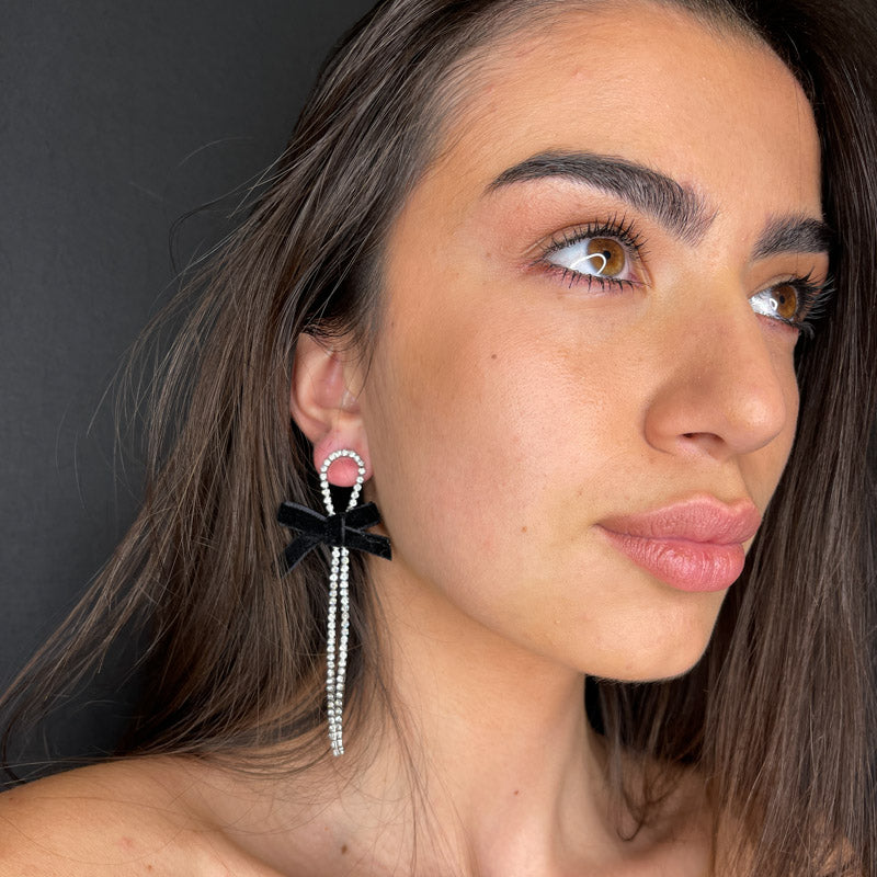 Palestro Milano Orecchini Pioggia di Strass