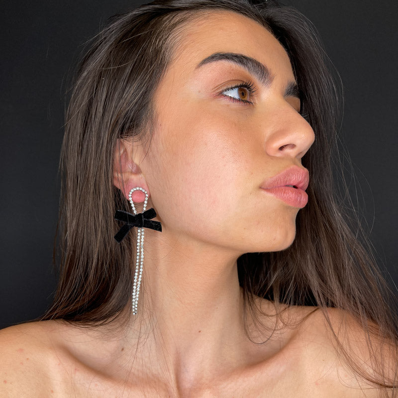 Palestro Milano Orecchini Pioggia di Strass