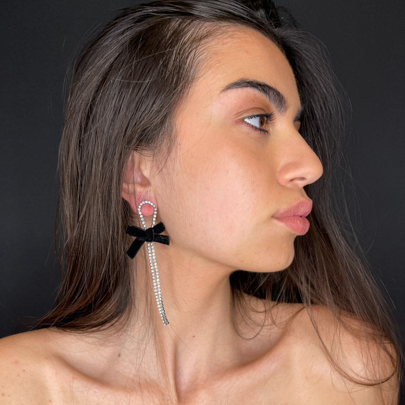 Palestro Milano Orecchini Pioggia di Strass