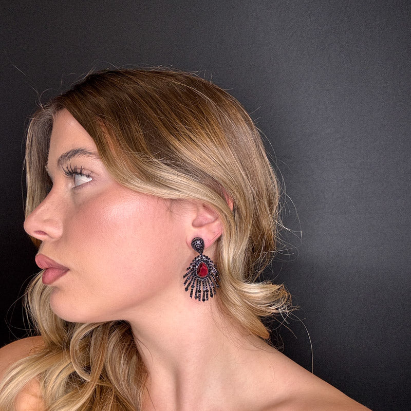 Palestro Milano Orecchini Piuma di Rubino