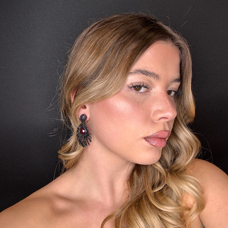 Palestro Milano Orecchini Piuma di Rubino