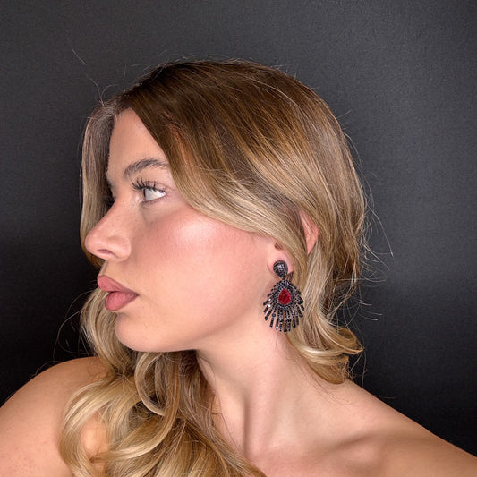 Palestro Milano Orecchini Piuma di Rubino