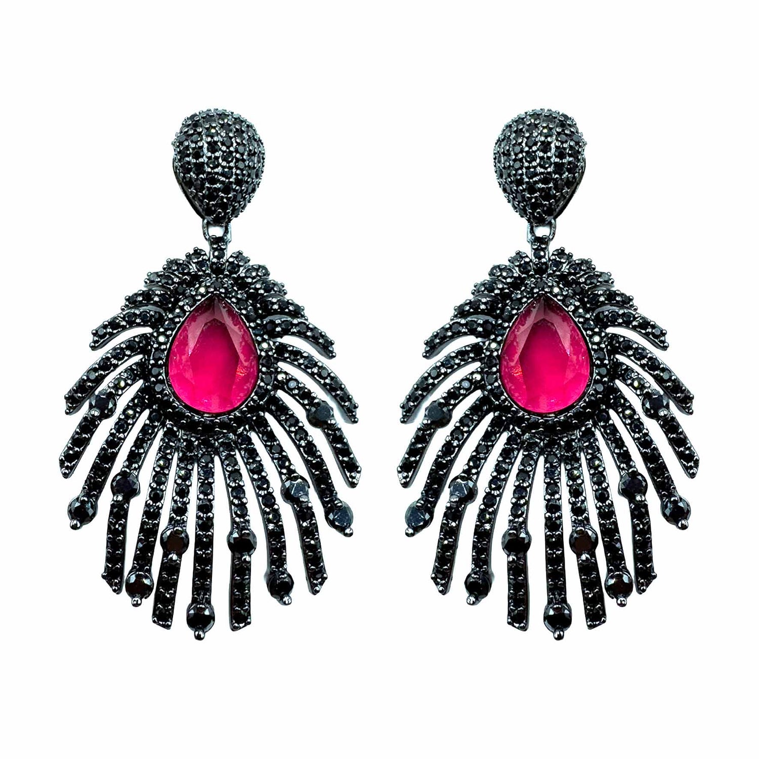 Palestro Milano Orecchini Piuma di Rubino