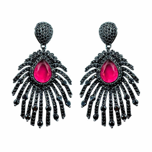 Palestro Milano Orecchini Piuma di Rubino