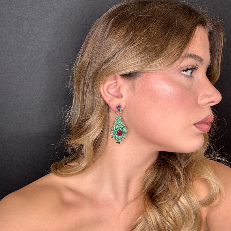 Palestro Milano Orecchini Piuma Ornamentale