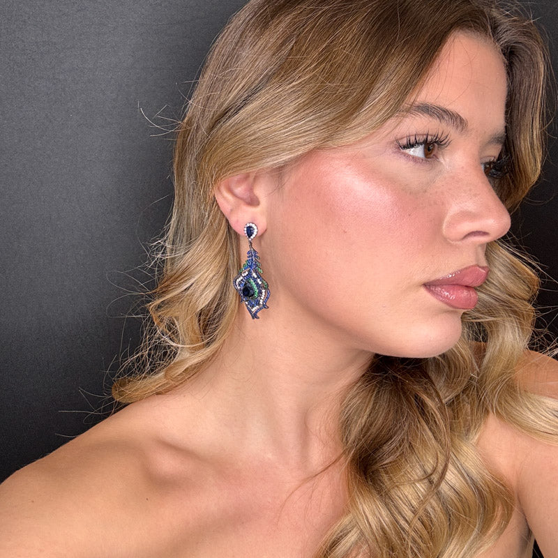 Palestro Milano Orecchini Piuma Ornamentale