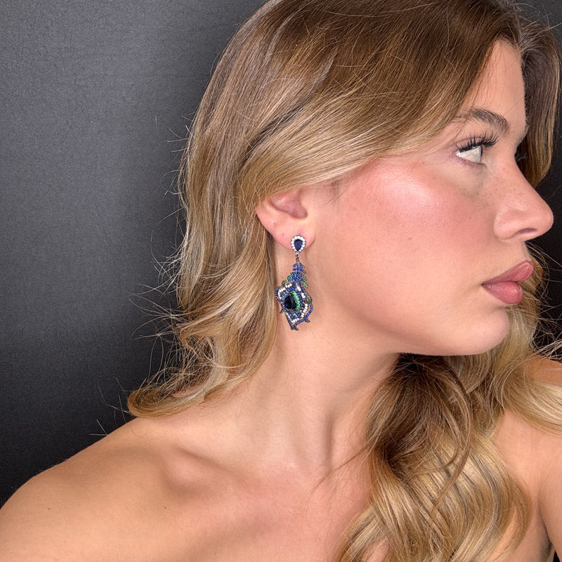 Palestro Milano Orecchini Piuma Ornamentale