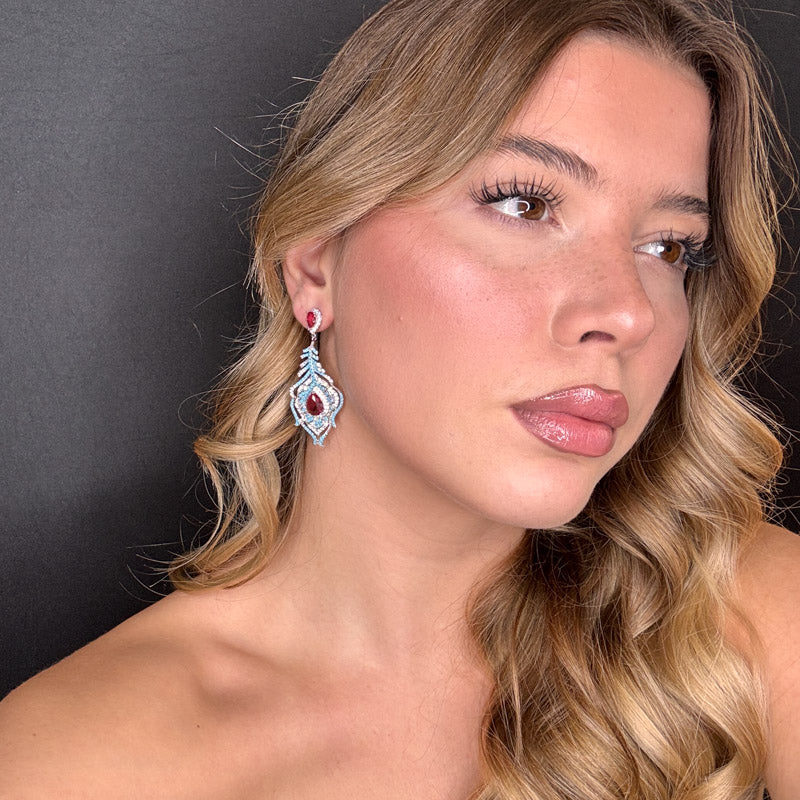 Palestro Milano Orecchini Piuma Ornamentale