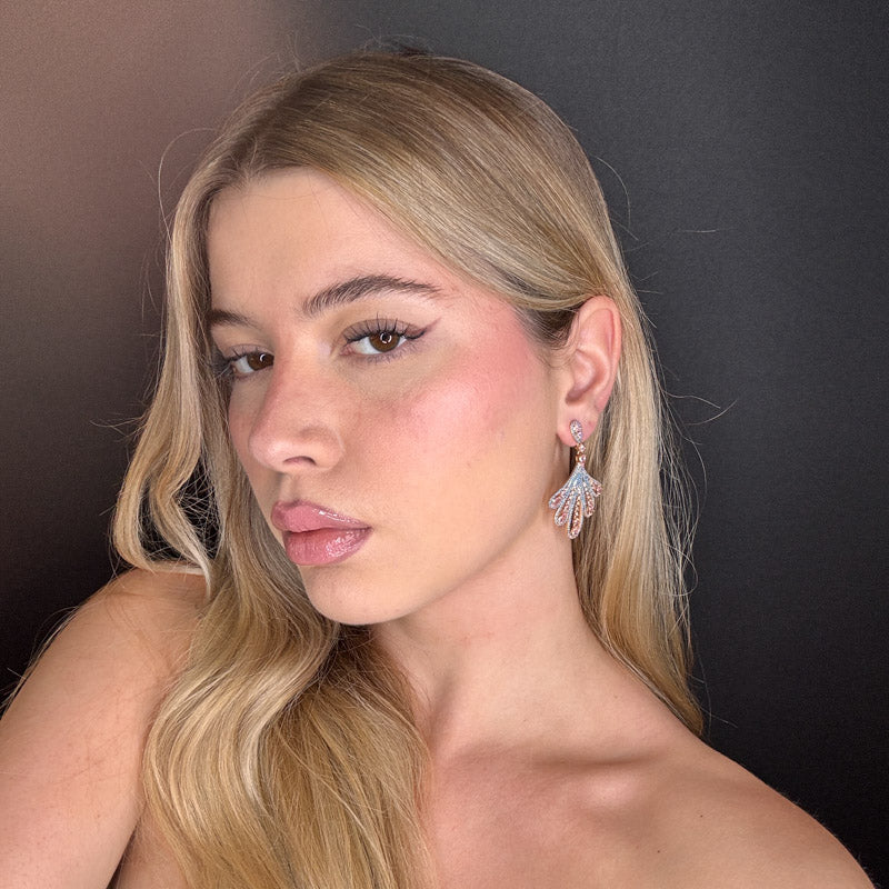 Palestro Milano Orecchini Piumaggio di pavone lucente