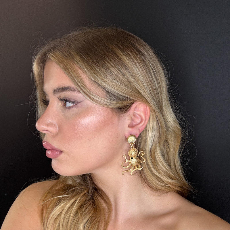 Palestro Milano Orecchini Polipo Gold Plated
