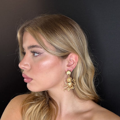 Palestro Milano Orecchini Polipo Gold Plated