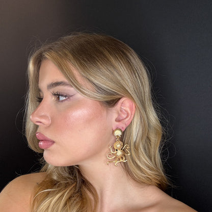 Palestro Milano Orecchini Polipo Gold Plated
