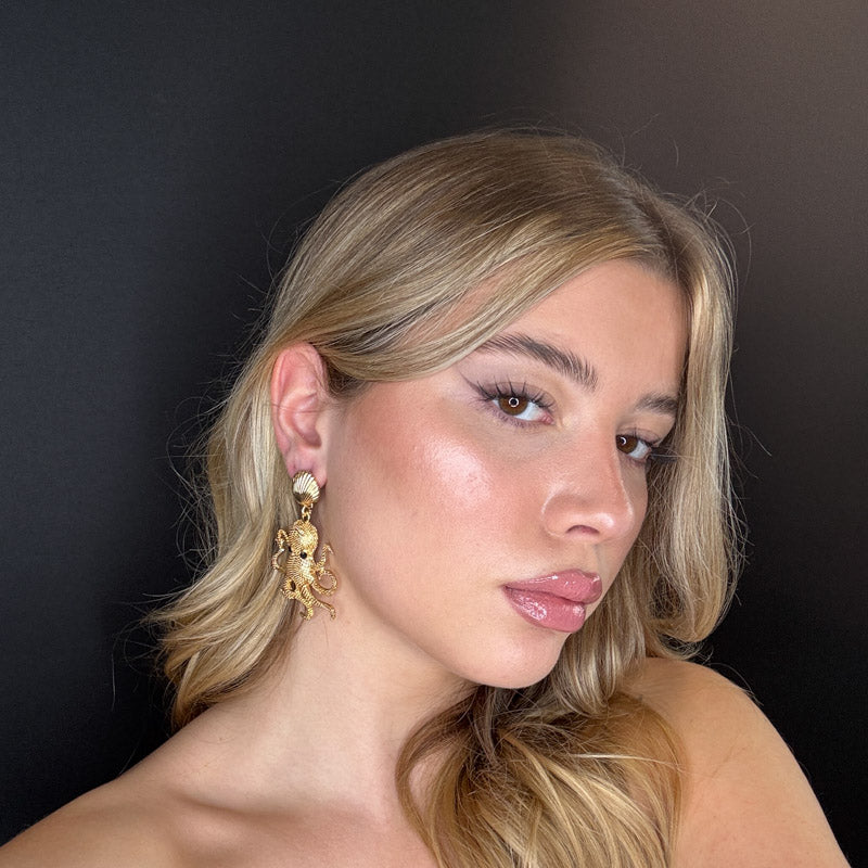 Palestro Milano Orecchini Polipo Gold Plated