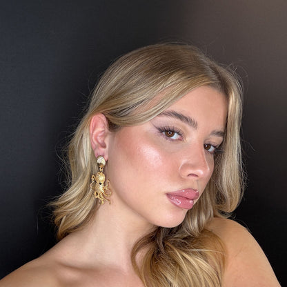 Palestro Milano Orecchini Polipo Gold Plated