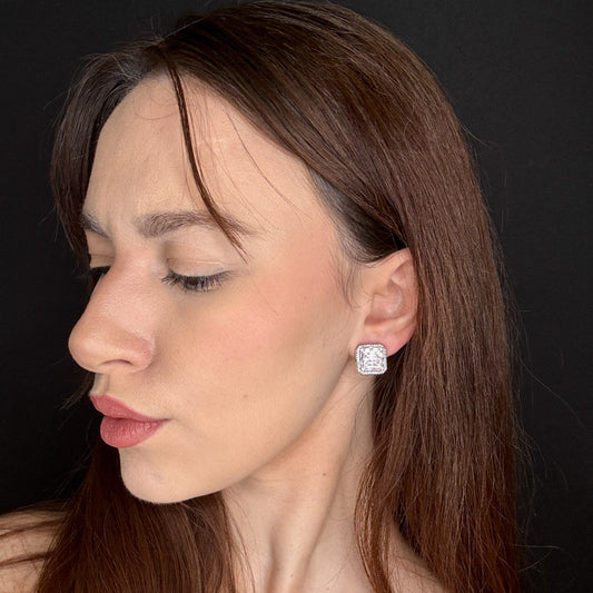 Palestro Milano Orecchini Quadrati di pavè