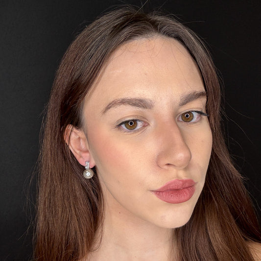 Palestro Milano Orecchini Quadratino con perlina