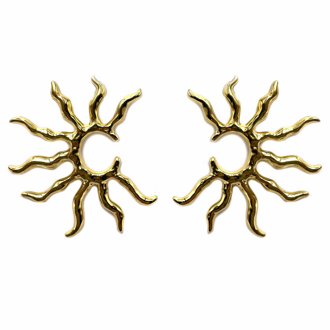 Palestro Milano Orecchini Raggi di Sole Gold Plated