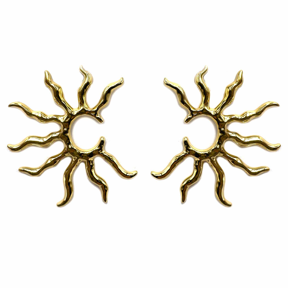 Palestro Milano Orecchini Raggi di Sole Gold Plated