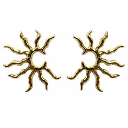 Palestro Milano Orecchini Raggi di Sole Gold Plated