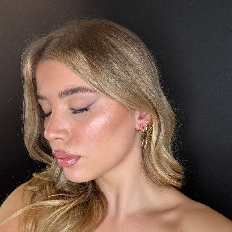 Palestro Milano Orecchini Raggi di Sole Gold Plated
