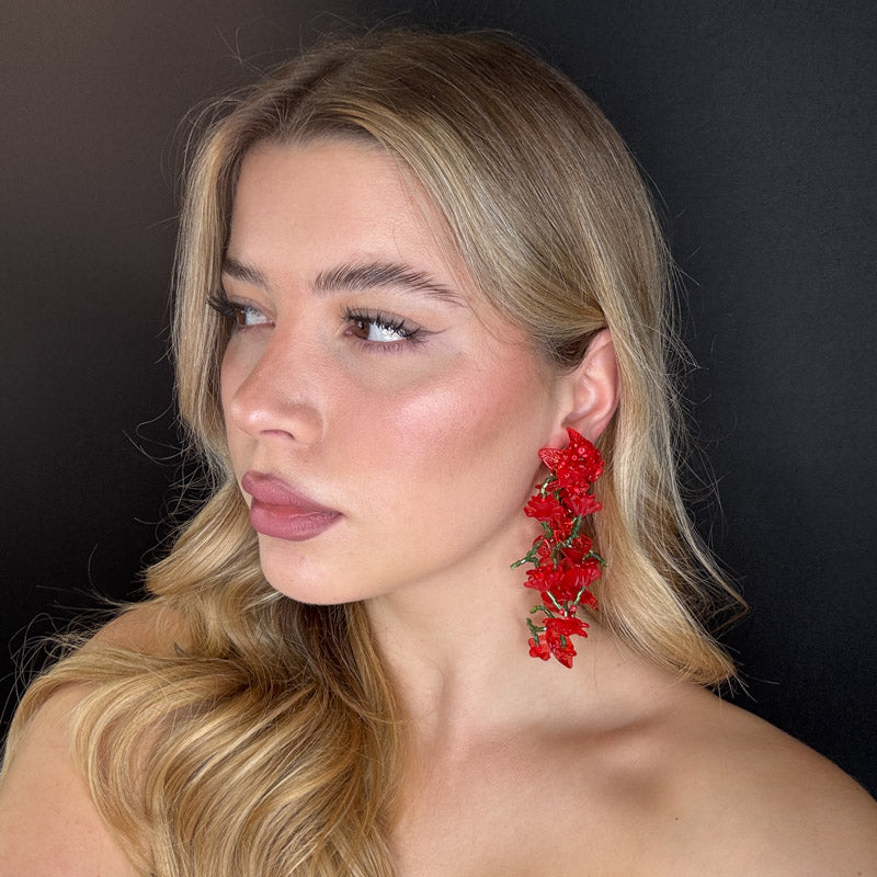Palestro Milano Orecchini Red Fantasia di Fiori