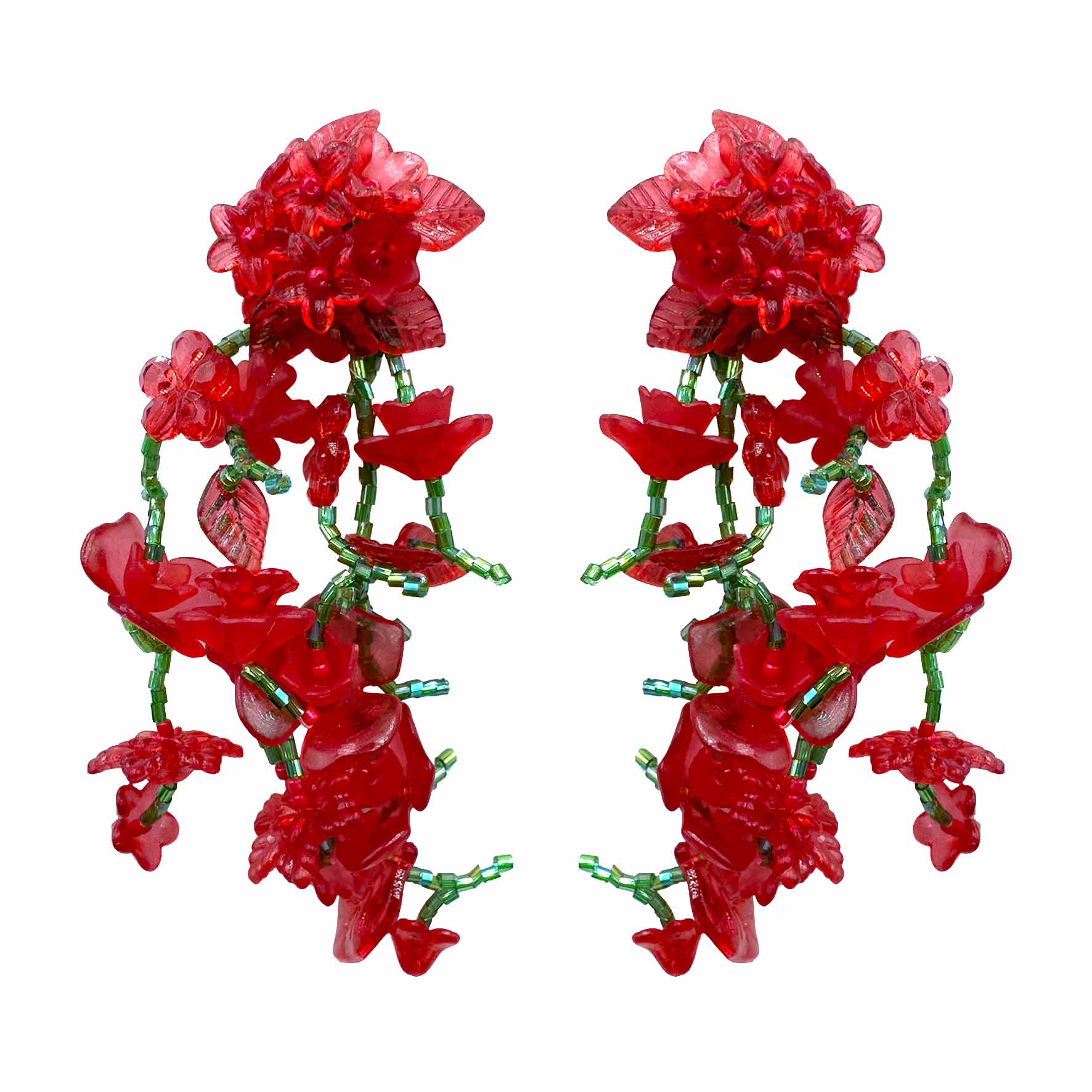 Palestro Milano Orecchini Red Fantasia di Fiori