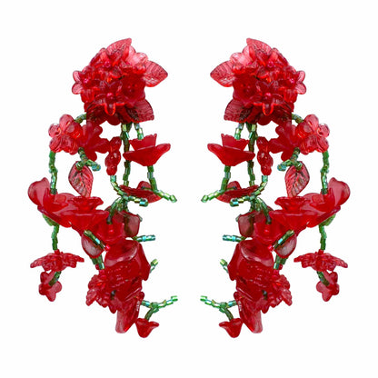Palestro Milano Orecchini Red Fantasia di Fiori