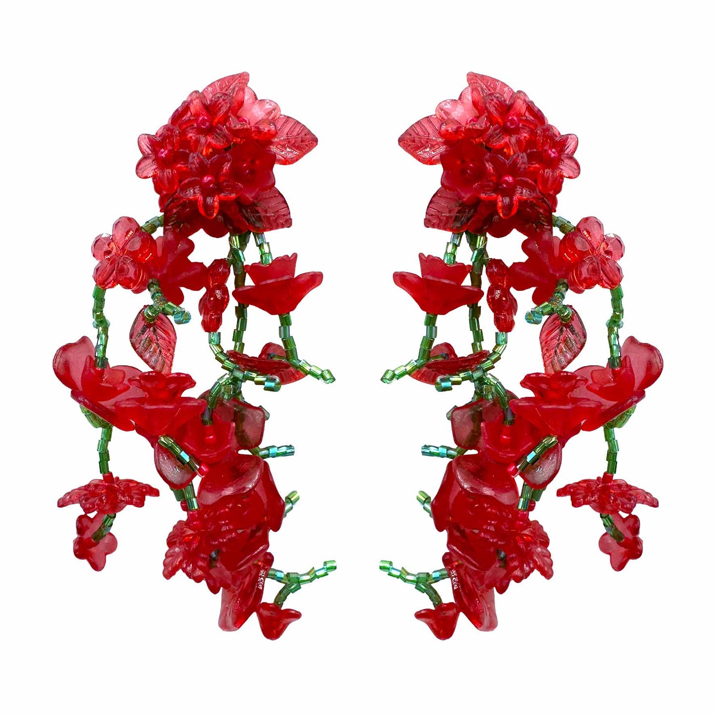 Palestro Milano Orecchini Red Fantasia di Fiori