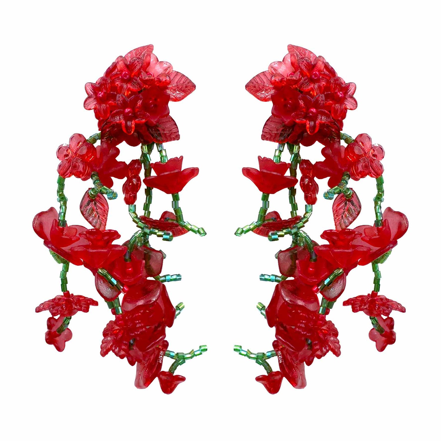 Palestro Milano Orecchini Red Fantasia di Fiori