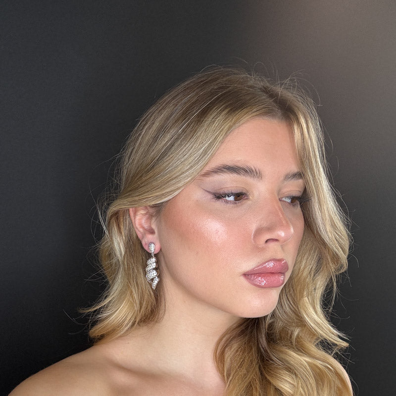 Palestro Milano Orecchini Riccioli pendenti di pavè