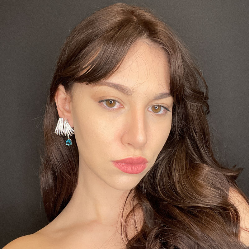 Palestro Milano Orecchini Ricciolo di zirconi