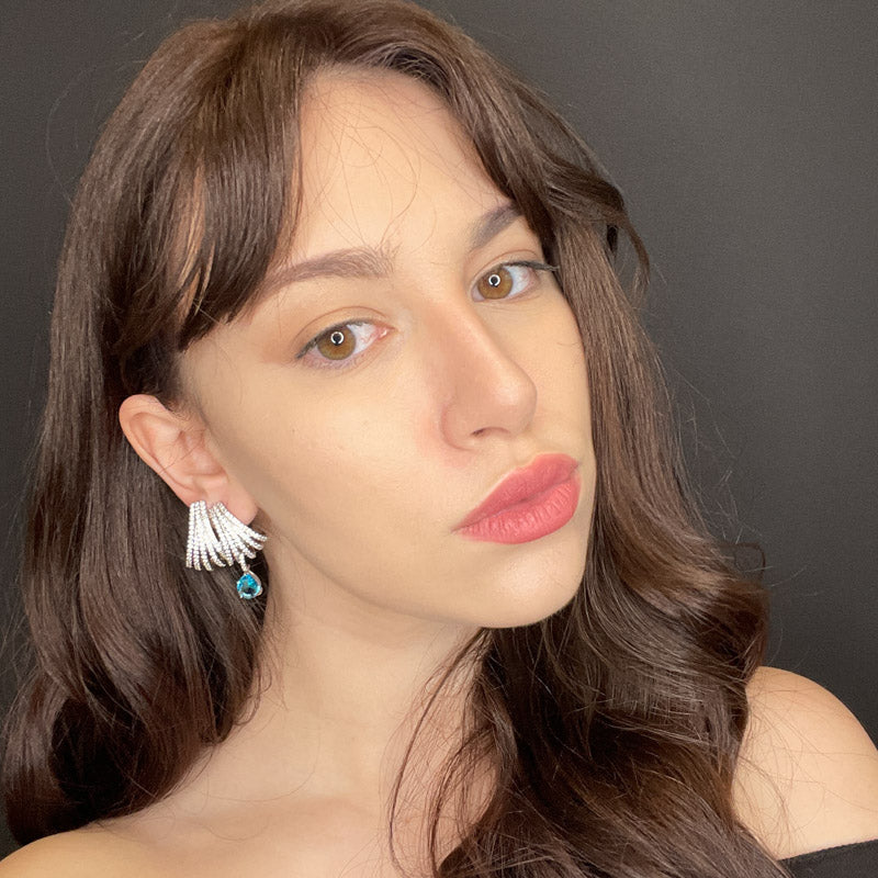 Palestro Milano Orecchini Ricciolo di zirconi