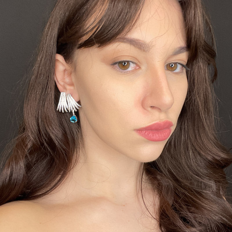 Palestro Milano Orecchini Ricciolo di zirconi