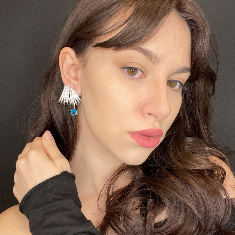 Palestro Milano Orecchini Ricciolo di zirconi