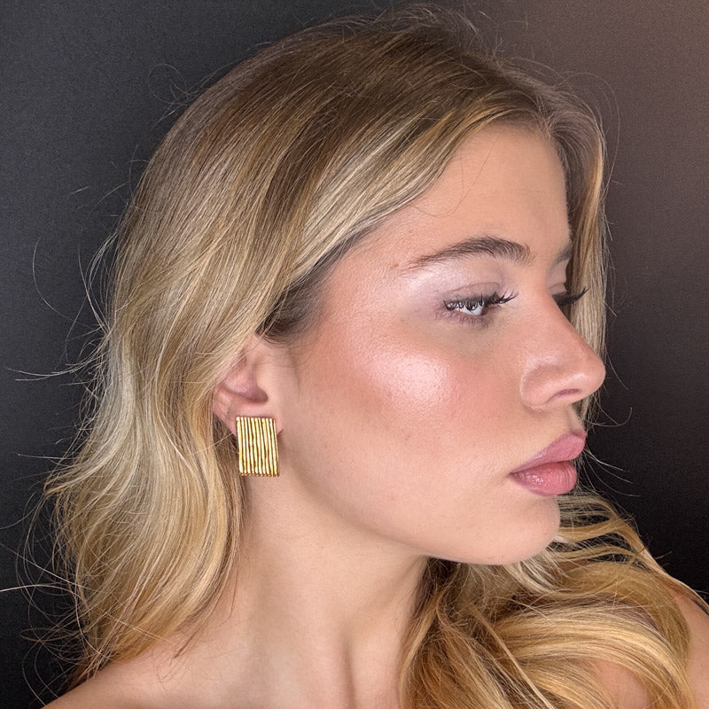 Palestro Milano Orecchini Righette Gold Plated