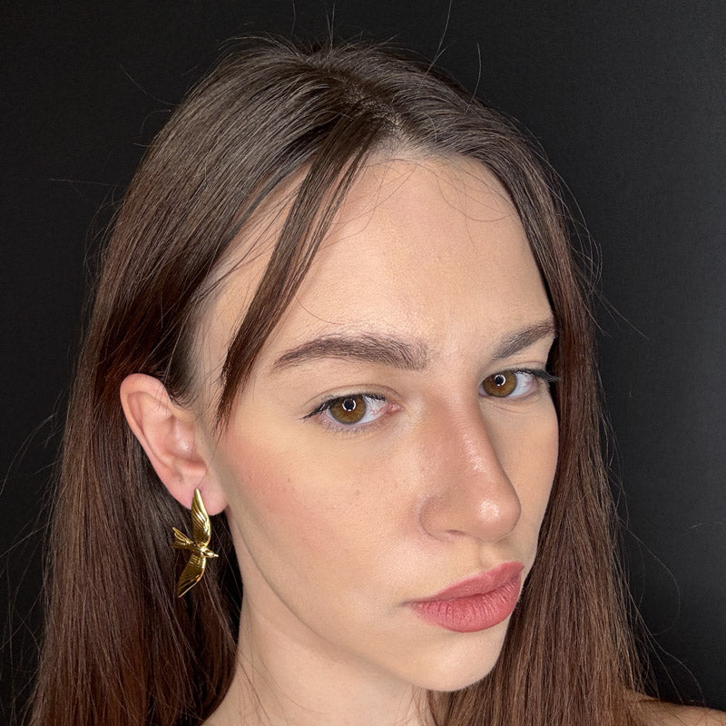 Palestro Milano Orecchini Rondini Gold Plated