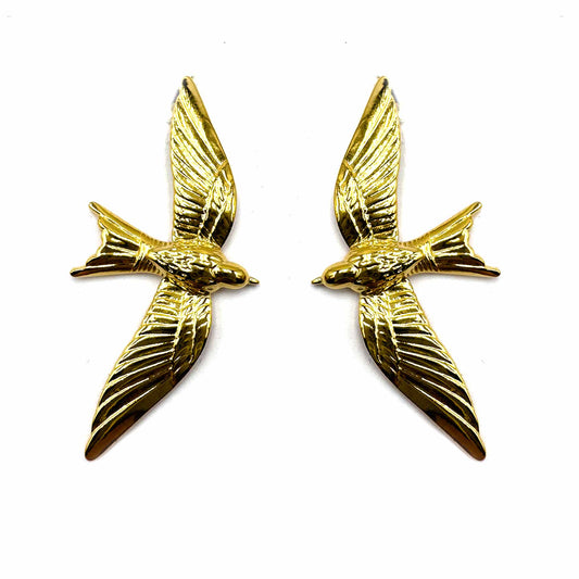 Palestro Milano Orecchini Rondini Gold Plated