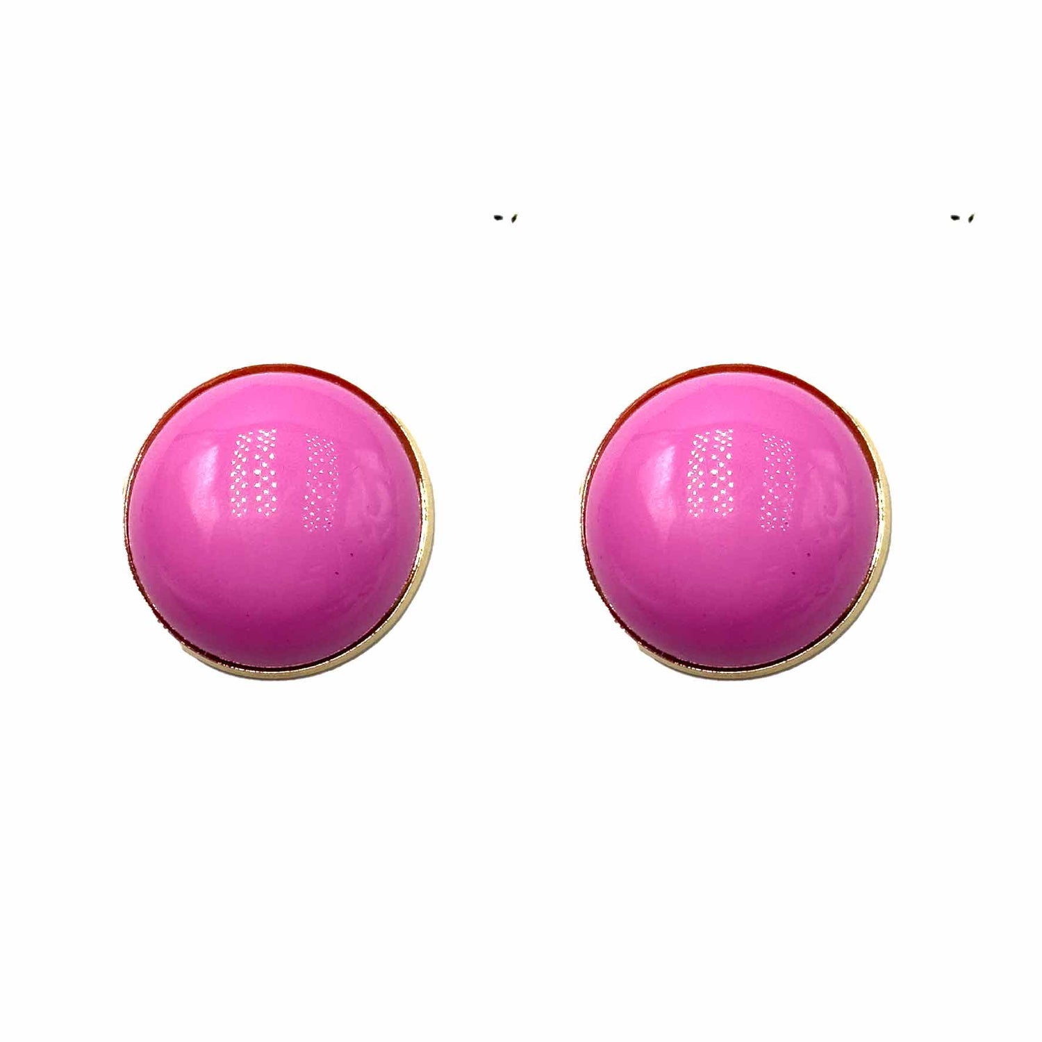 Palestro Milano Orecchini Rosa barbie Bottone Retrò