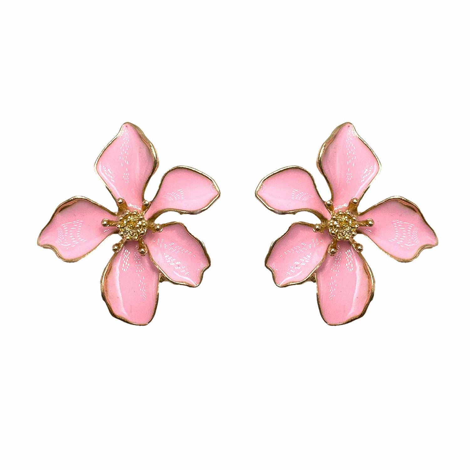 Palestro Milano Orecchini Rosa Barbie Fiori Tropicali