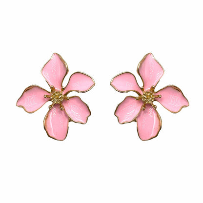 Palestro Milano Orecchini Rosa Barbie Fiori Tropicali