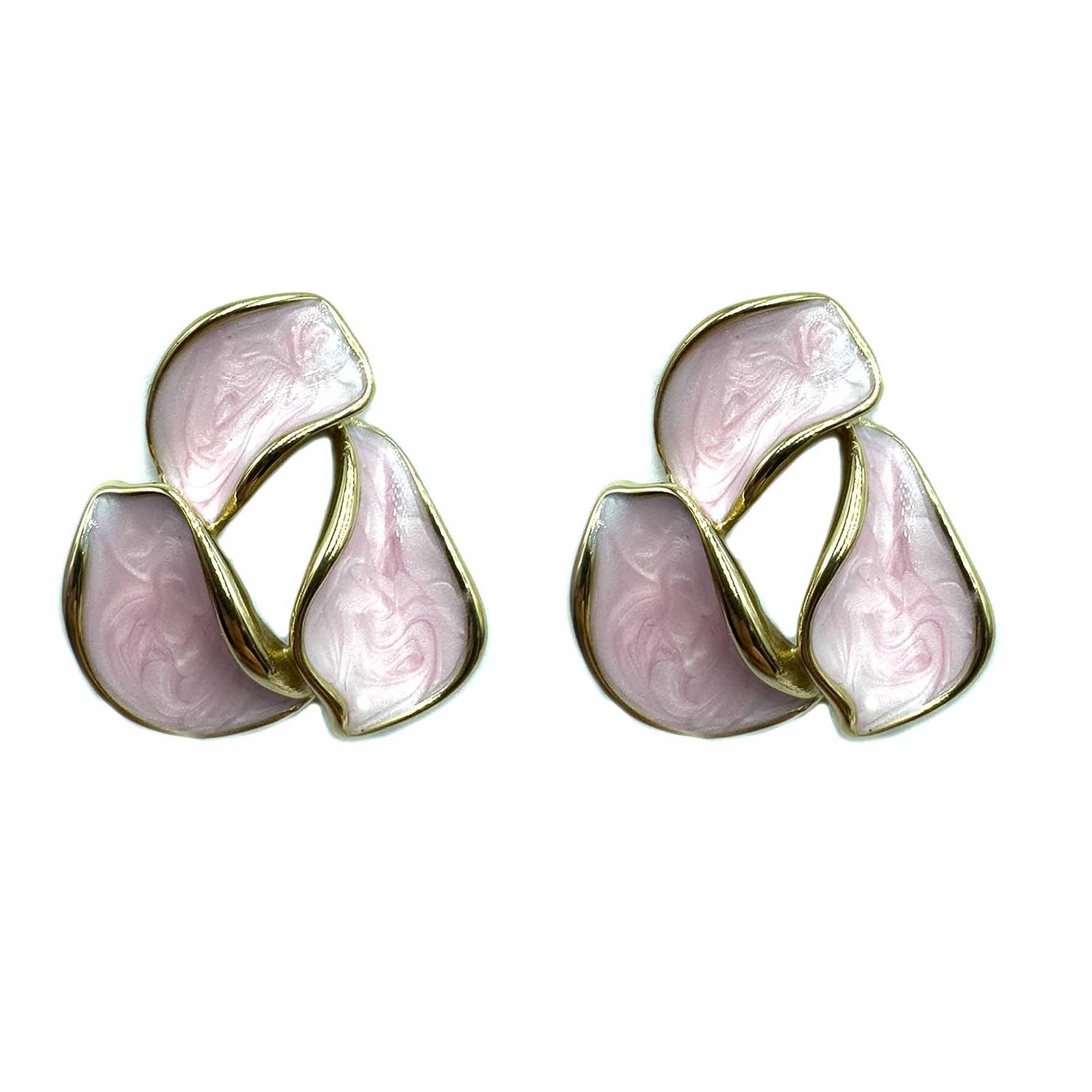 Palestro Milano Orecchini Rosa Chiaro Triangoli colorati